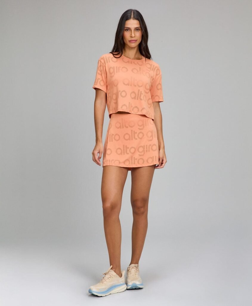 T SHIRT CROPPED MESH ALTO GIRO
