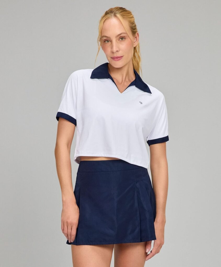 T SHIRT CROPPED PIQUET ALTO GIRO