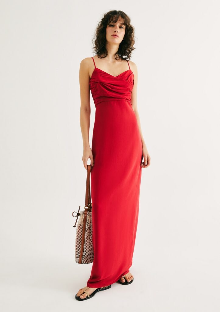 VESTIDO VERMELHO LONGO HERING