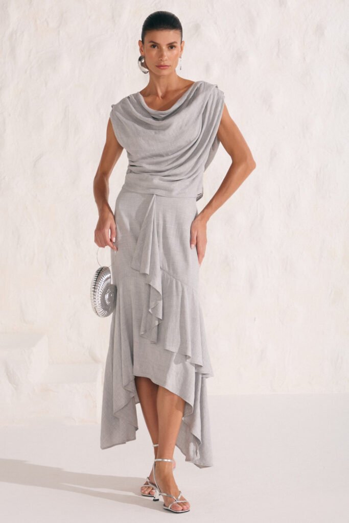 BLUSA CINZA BRILHOS LINZZI