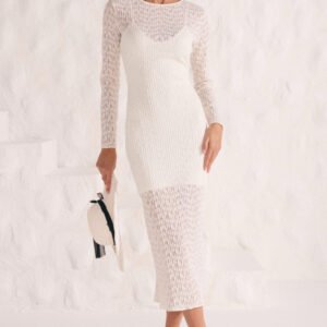 VESTIDO BRANCO MANGA LONGA